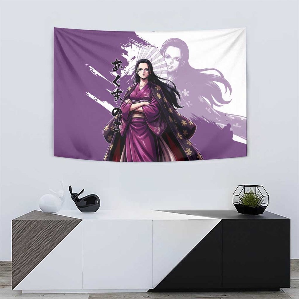 Nico Robin in Wano Kimono Elegance Tumbler With Handle Demon Child in Regal Purple - One Piece Wano Style TS04 Nico Robin in Wano Kimono Elegance Tumbler With Handle Demon Child in Regal Purple - One Piece Wano Style TS04