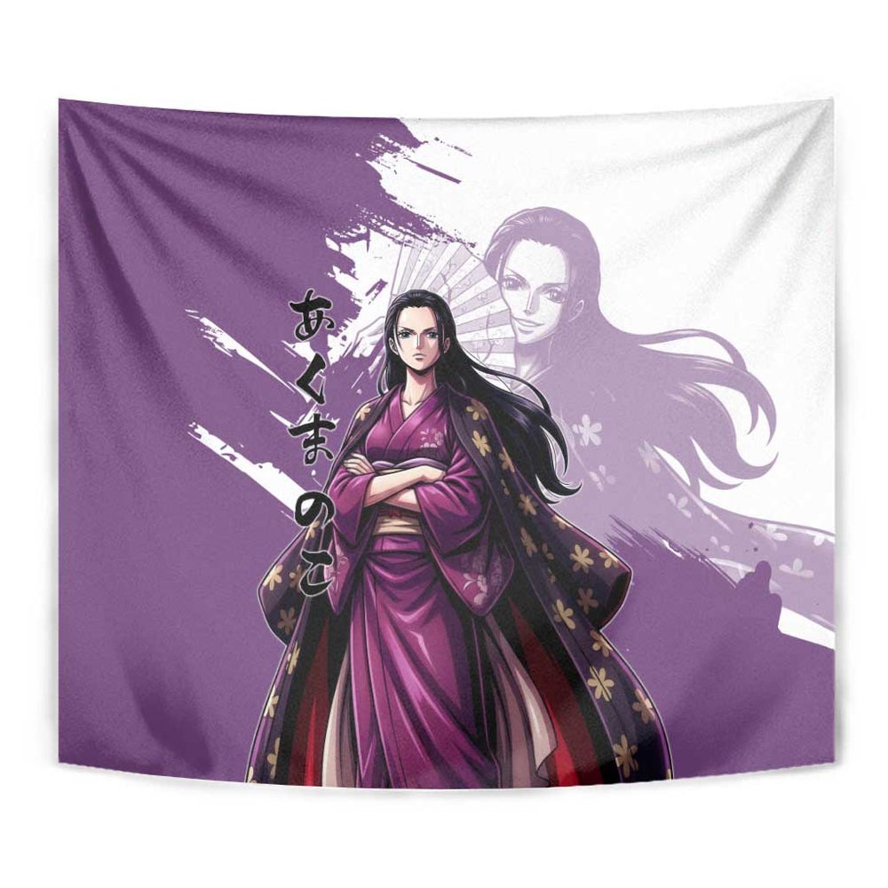 Nico Robin in Wano Kimono Elegance Tumbler With Handle Demon Child in Regal Purple - One Piece Wano Style TS04 Nico Robin in Wano Kimono Elegance Tumbler With Handle Demon Child in Regal Purple - One Piece Wano Style TS04