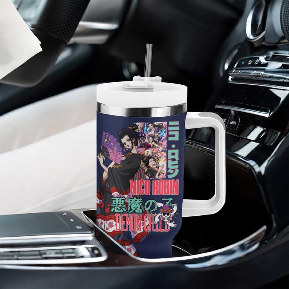 Nico Robin V2 One Piece Tumbler With Handle Anime Style TS04 Nico Robin V2 One Piece Tumbler With Handle Anime Style TS04