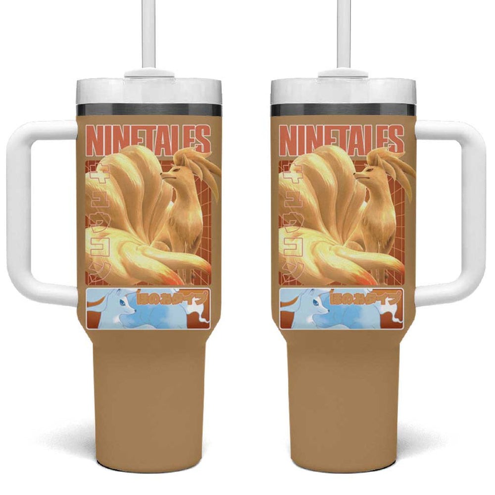 Ninetales Poke Tumbler With Handle Anime Style TS04 Ninetales Poke Tumbler With Handle Anime Style TS04