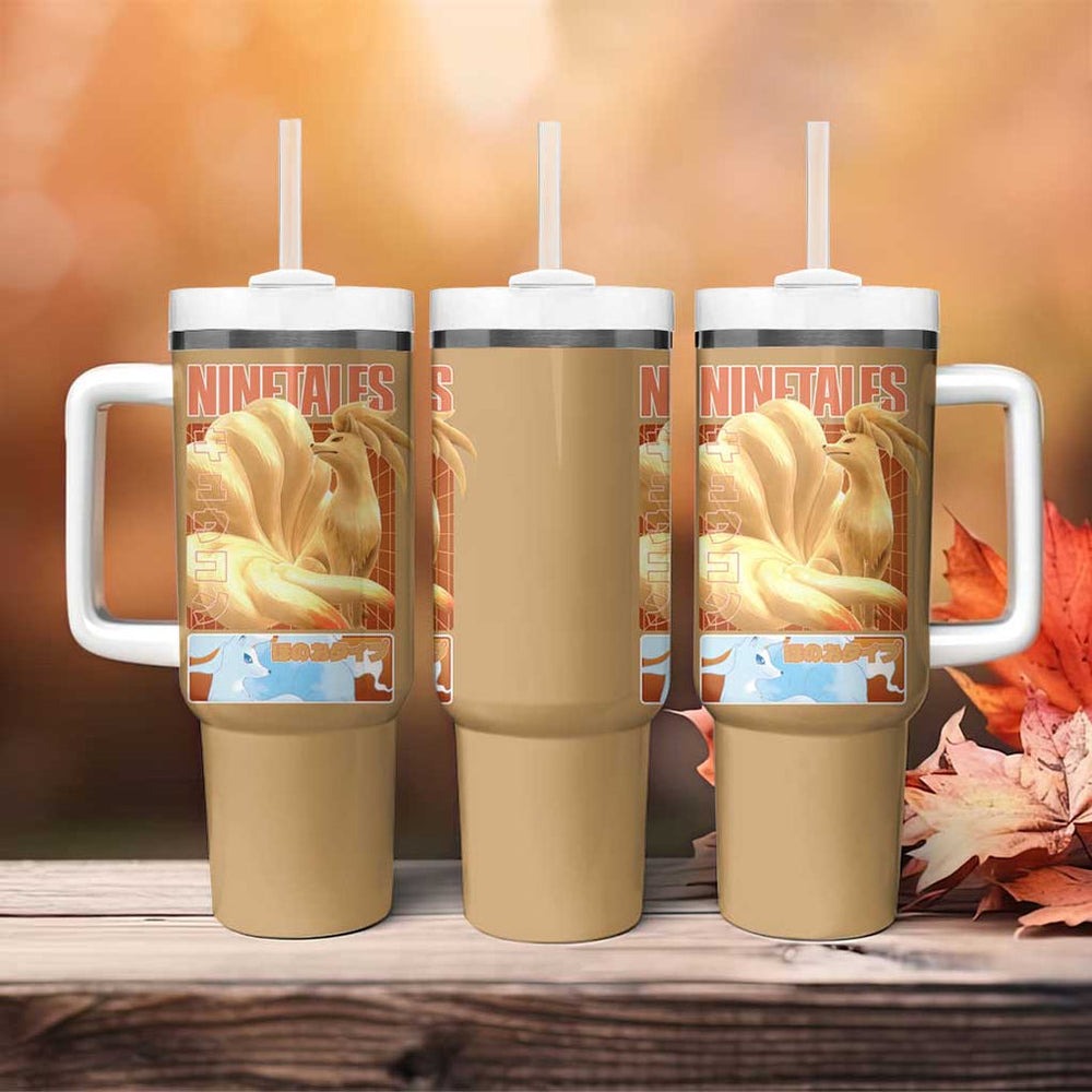 Ninetales Poke Tumbler With Handle Anime Style TS04 Ninetales Poke Tumbler With Handle Anime Style TS04