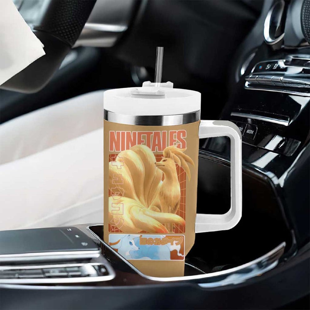 Ninetales Poke Tumbler With Handle Anime Style TS04 Ninetales Poke Tumbler With Handle Anime Style TS04
