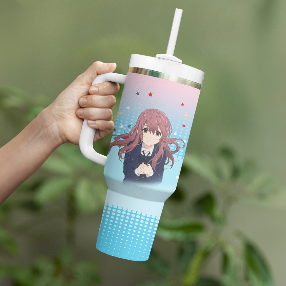 Nishimiya Shouko Tumbler With Handle A Slient Voice TS04 Nishimiya Shouko Tumbler With Handle A Slient Voice TS04
