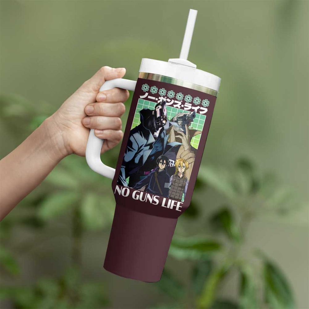 No Guns Life Tumbler With Handle Japan Anime Style TS04 No Guns Life Tumbler With Handle Japan Anime Style TS04