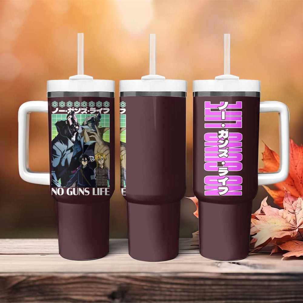 No Guns Life Tumbler With Handle Japan Anime Style TS04 No Guns Life Tumbler With Handle Japan Anime Style TS04