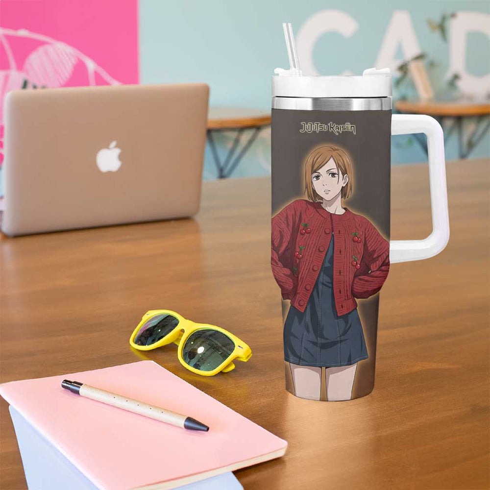Nobara Kugisaki Tumbler With Handle Jujutsu Kaisen Casual Chic Style TS04 Nobara Kugisaki Tumbler With Handle Jujutsu Kaisen Casual Chic Style TS04