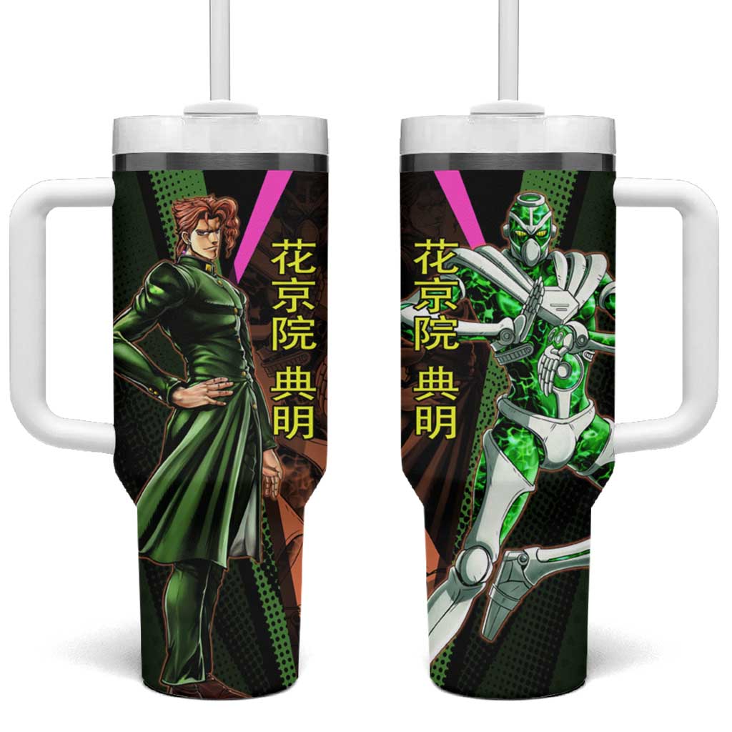 Noriaki Kakyoin JoJos Bizarre Adventure Tumbler With Handle with Hierophant Green Stand TS04