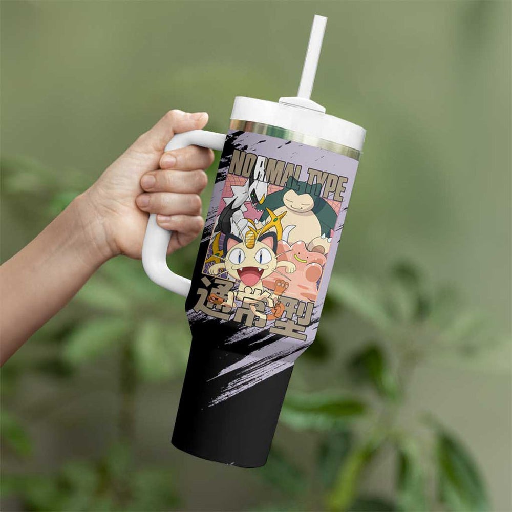 Normal Type Poke Tumbler With Handle Anime Style TS04