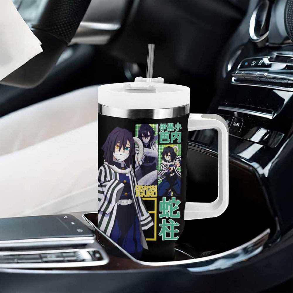 Obanai Iguro V2 Demon Slayer Tumbler With Handle Anime Style TS04 Obanai Iguro V2 Demon Slayer Tumbler With Handle Anime Style TS04