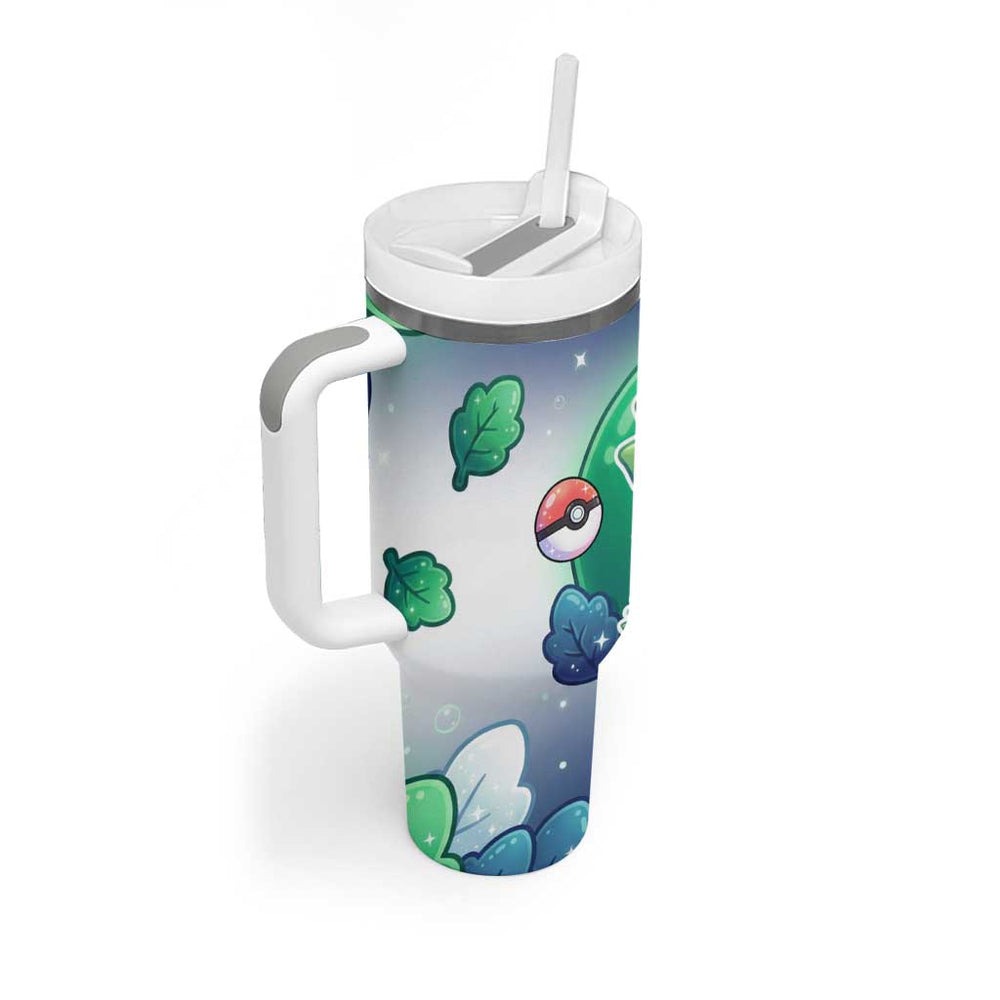 Oddish Tumbler With Handle Whimsical Kawaii Botanical Fantasy TS04 Oddish Tumbler With Handle Whimsical Kawaii Botanical Fantasy TS04