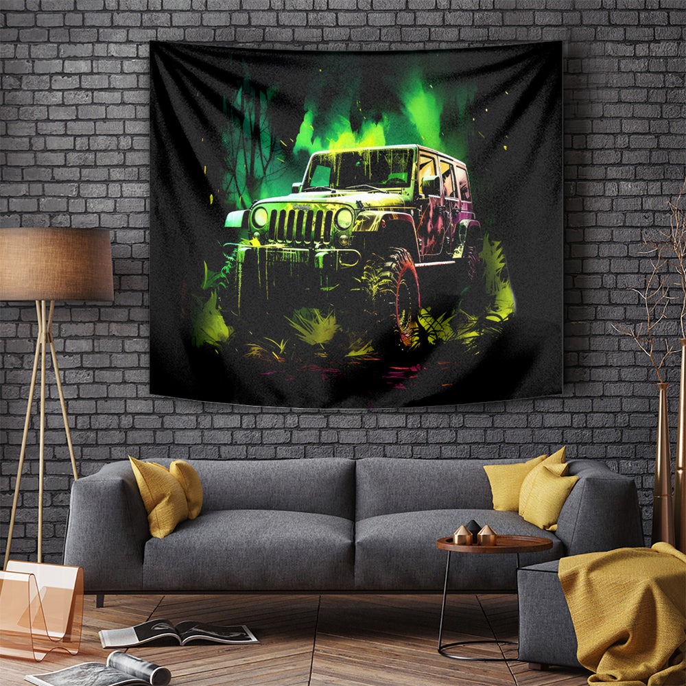 Off Road Jeep Tapestry Always Take The Scenic Route DT01 Off Road Jeep Tapestry Always Take The Scenic Route DT01