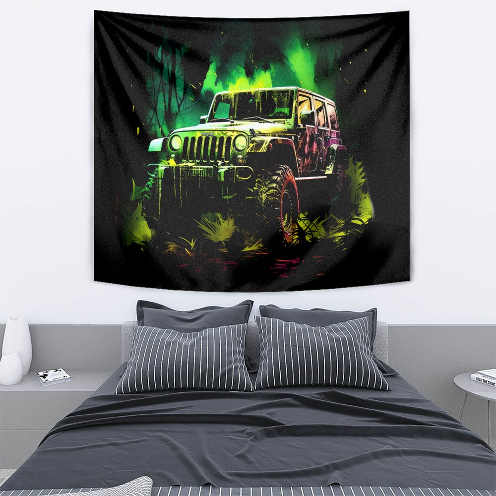 Off Road Jeep Tapestry Always Take The Scenic Route DT01 Off Road Jeep Tapestry Always Take The Scenic Route DT01