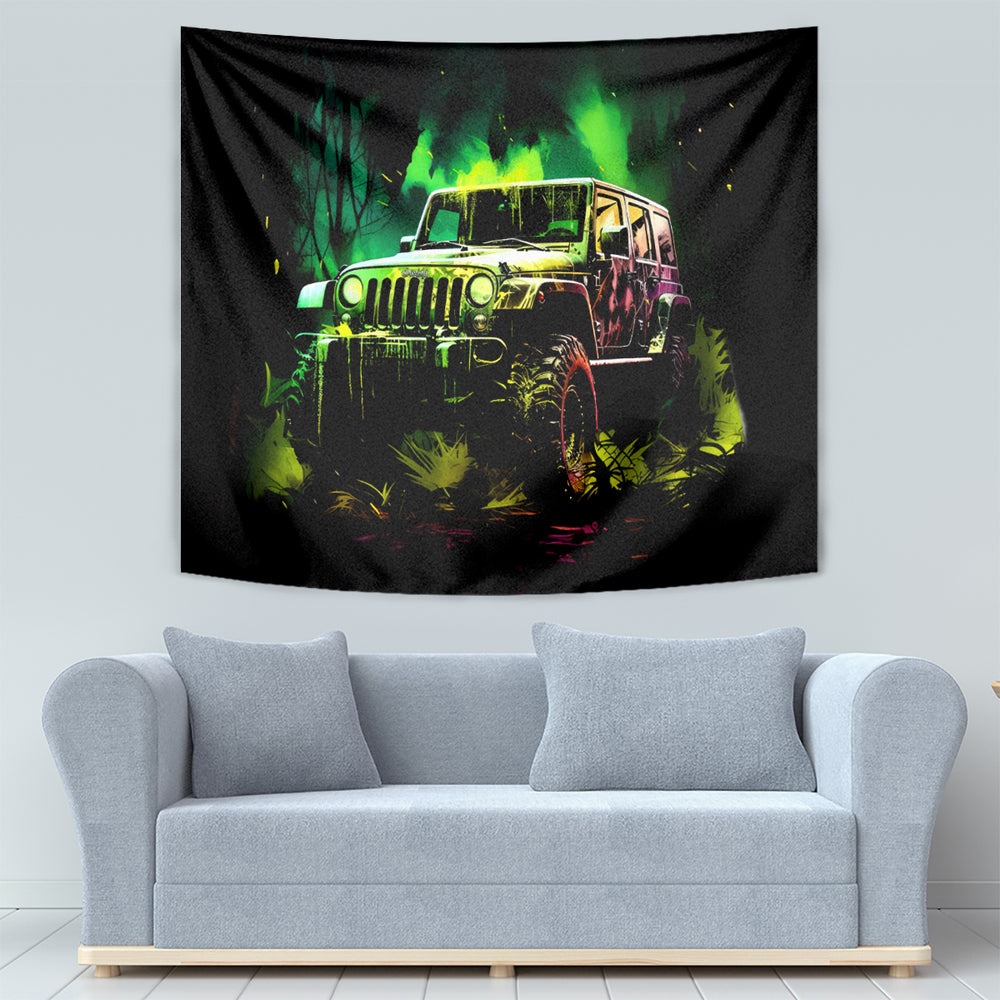 Off Road Jeep Tapestry Always Take The Scenic Route DT01 Off Road Jeep Tapestry Always Take The Scenic Route DT01