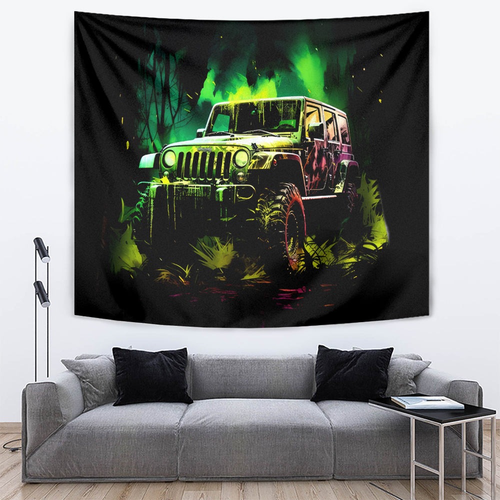 Off Road Jeep Tapestry Always Take The Scenic Route DT01 Off Road Jeep Tapestry Always Take The Scenic Route DT01
