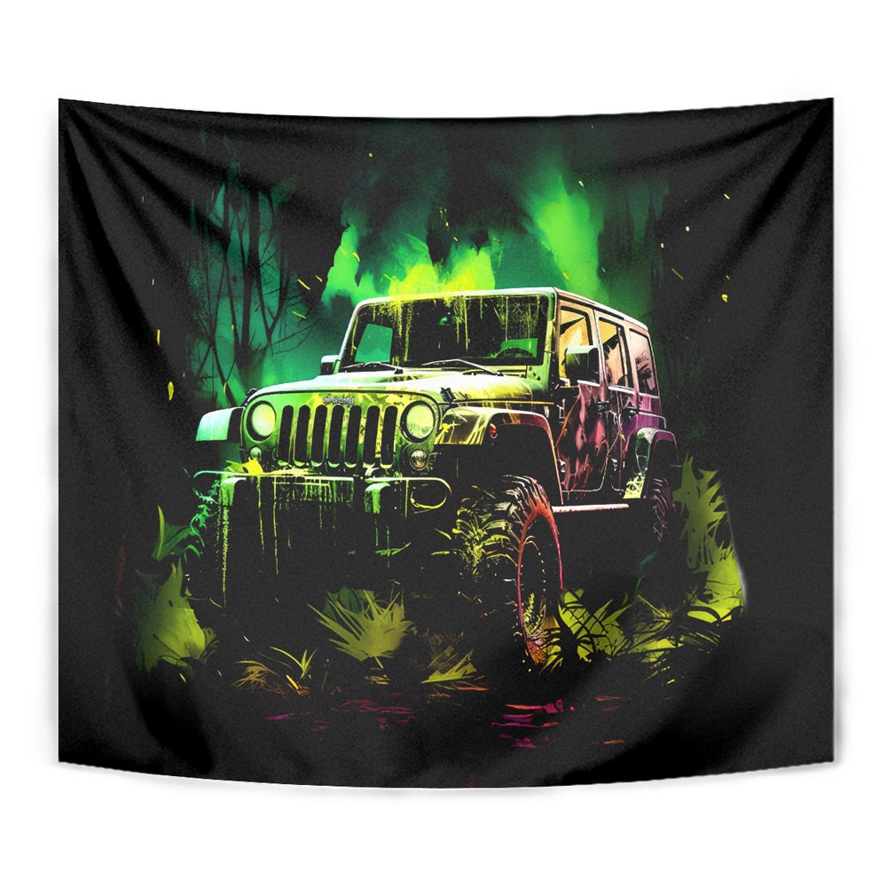 Off Road Jeep Tapestry Always Take The Scenic Route DT01 Off Road Jeep Tapestry Always Take The Scenic Route DT01