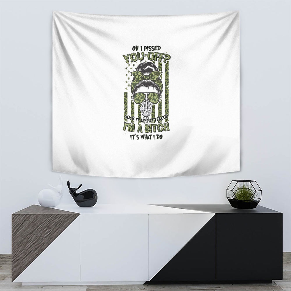 Oh I Pissed You Off Messy Bun Tapestry TS04 Oh I Pissed You Off Messy Bun Tapestry TS04