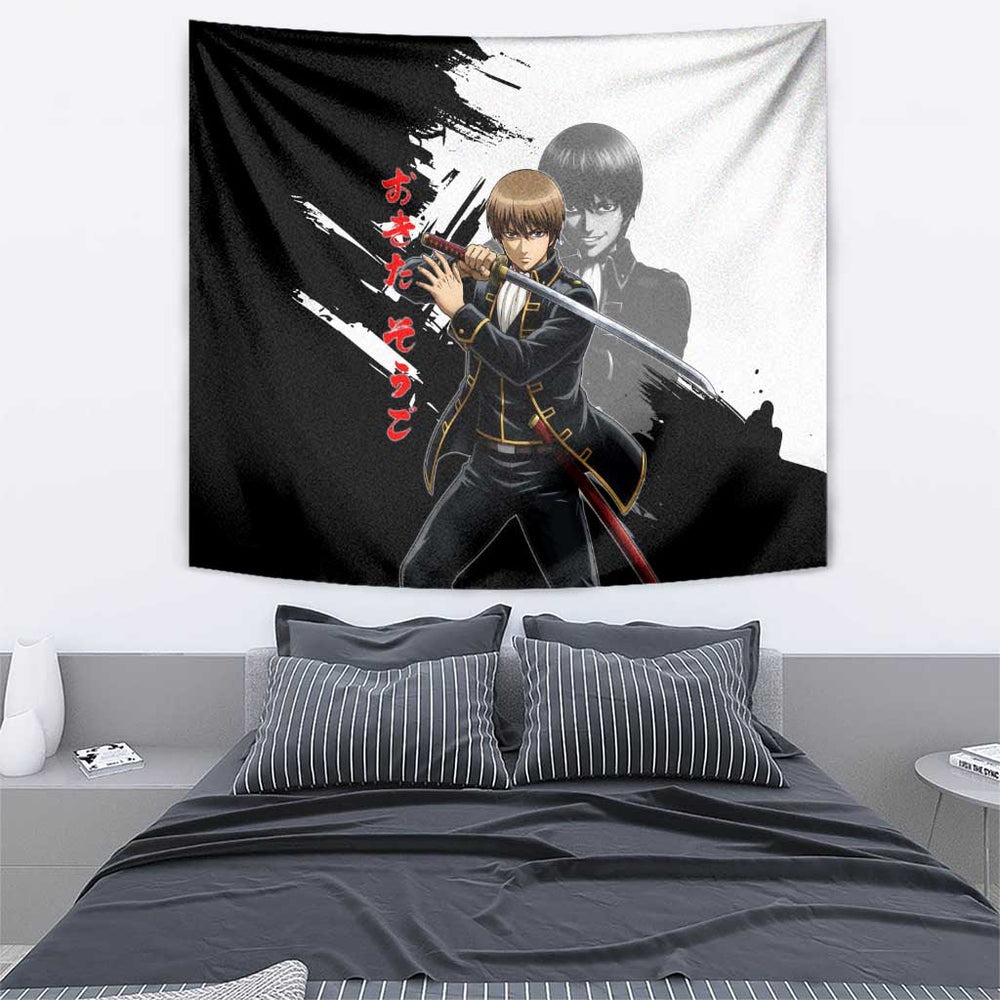 Okita Sougo Tapestry Modern Shinsengumi Ink Splash Style TS04 Okita Sougo Tapestry Modern Shinsengumi Ink Splash Style TS04