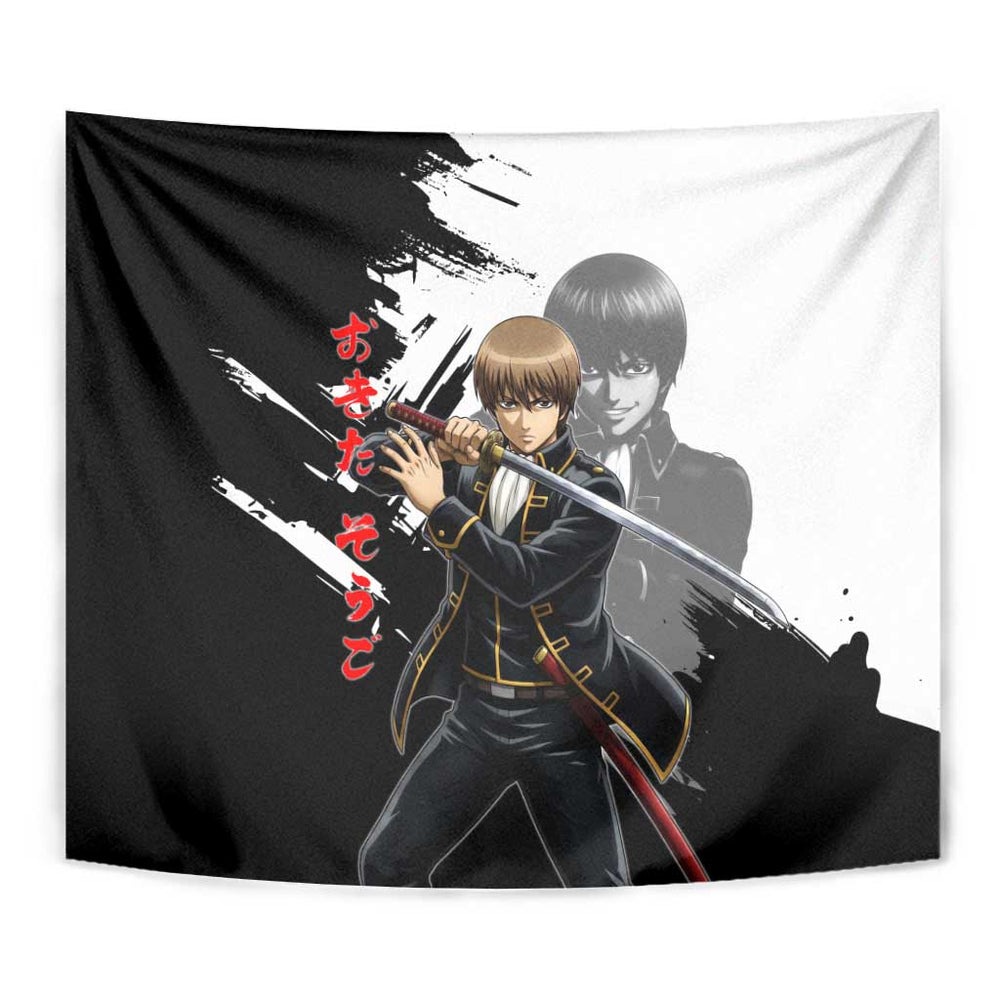 Okita Sougo Tapestry Modern Shinsengumi Ink Splash Style TS04 Okita Sougo Tapestry Modern Shinsengumi Ink Splash Style TS04