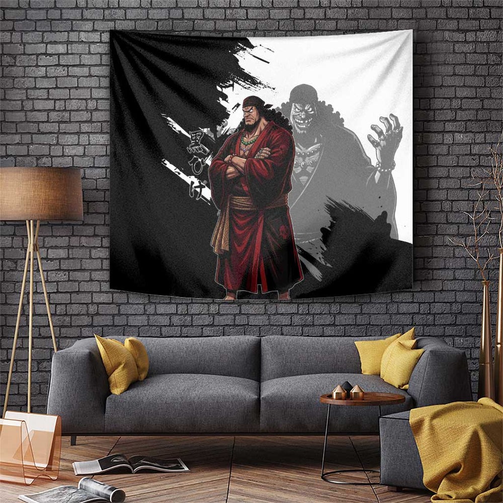 One Piece Blackbeard Tapestry Dark Emperor Ink Splash Graphic TS04 One Piece Blackbeard Tapestry Dark Emperor Ink Splash Graphic TS04