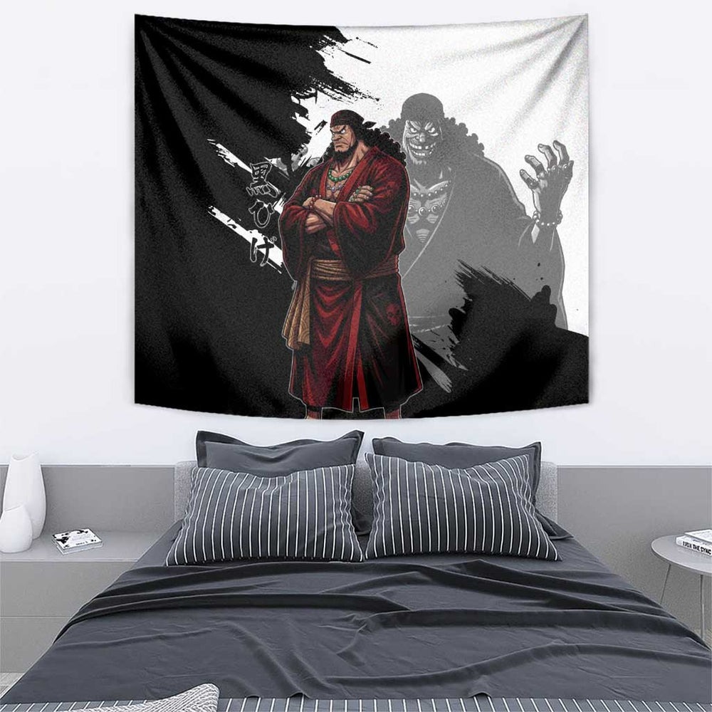 One Piece Blackbeard Tapestry Dark Emperor Ink Splash Graphic TS04 One Piece Blackbeard Tapestry Dark Emperor Ink Splash Graphic TS04
