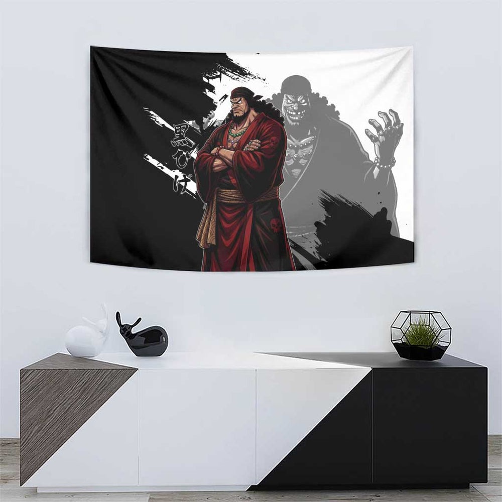 One Piece Blackbeard Tapestry Dark Emperor Ink Splash Graphic TS04 One Piece Blackbeard Tapestry Dark Emperor Ink Splash Graphic TS04