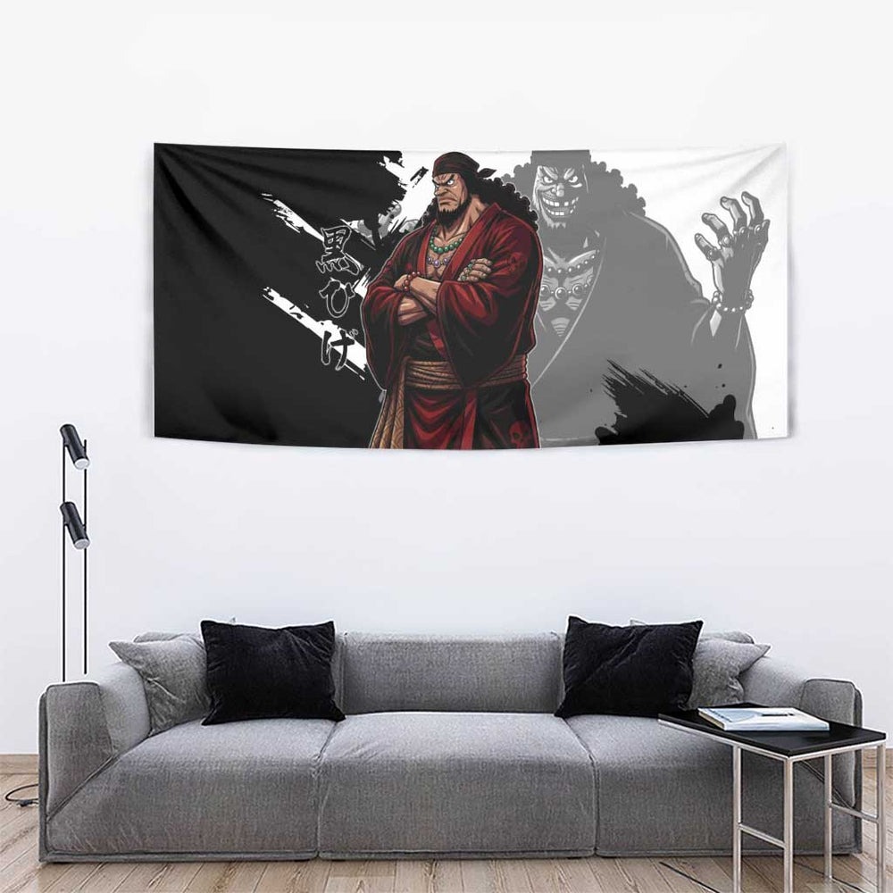 One Piece Blackbeard Tapestry Dark Emperor Ink Splash Graphic TS04 One Piece Blackbeard Tapestry Dark Emperor Ink Splash Graphic TS04