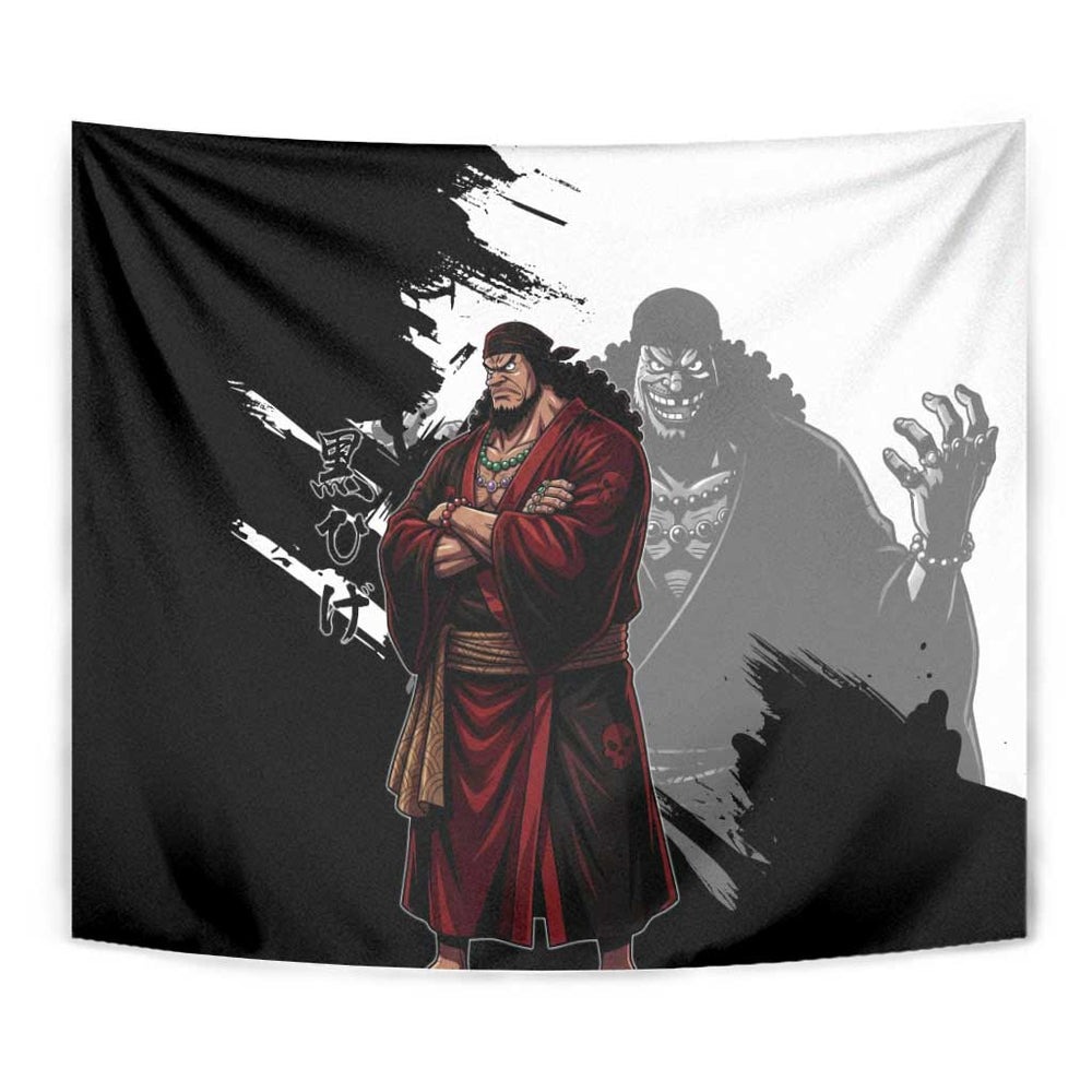 One Piece Blackbeard Tapestry Dark Emperor Ink Splash Graphic TS04 One Piece Blackbeard Tapestry Dark Emperor Ink Splash Graphic TS04