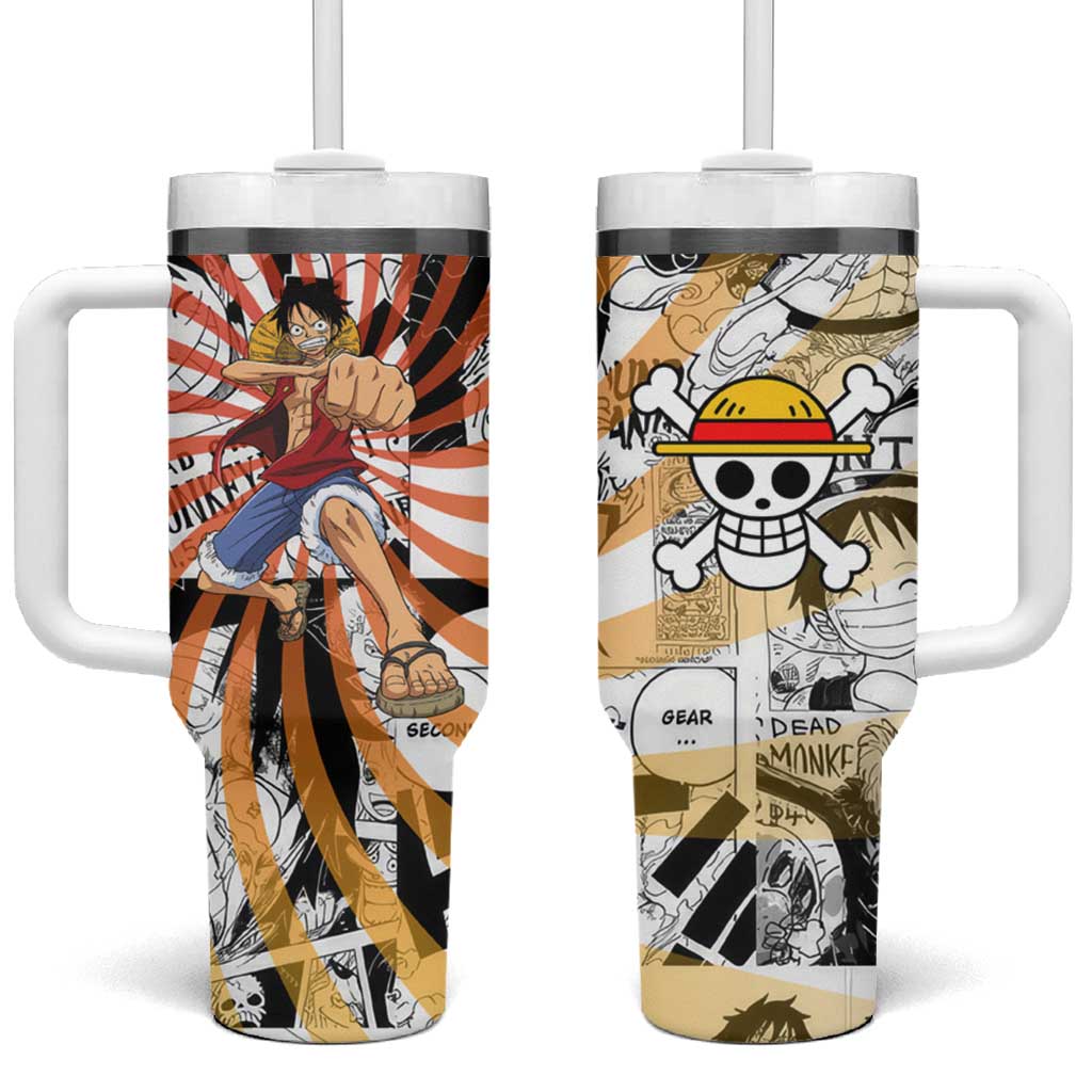One Piece Blazing Force Luffy Tumbler With Handle Anime Mix Manga Style TS04