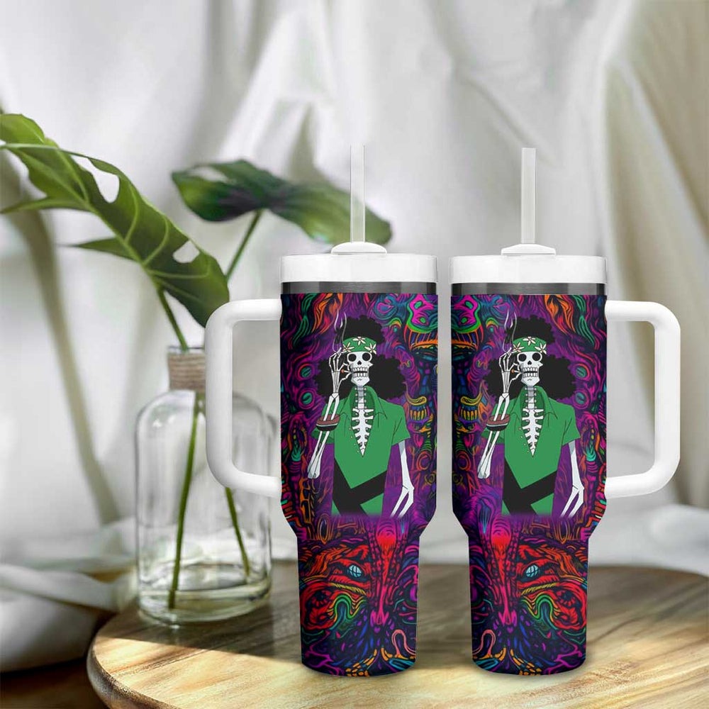 One Piece Hippie Trip Brook Tumbler With Handle Anime Style TS04 One Piece Hippie Trip Brook Tumbler With Handle Anime Style TS04