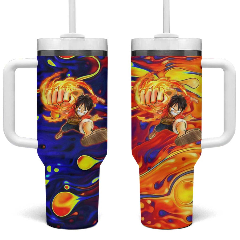 One Piece Trippy Luffy Tumbler With Handle Anime Mid Trippy Style TS04