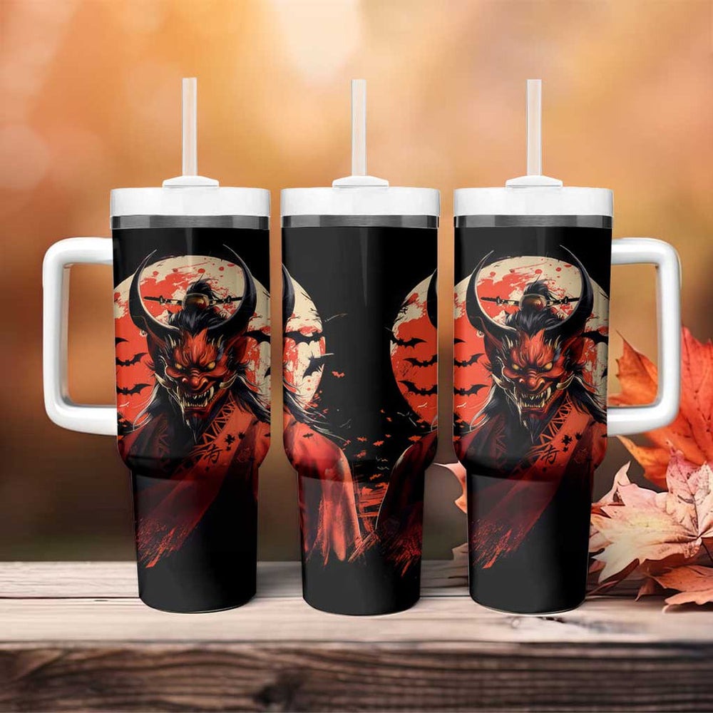 Oni Demon Tumbler With Handle Japan Art Style TS04 Oni Demon Tumbler With Handle Japan Art Style TS04