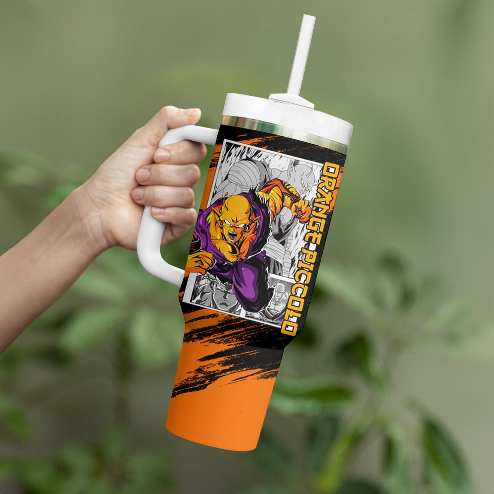 Orange Piccolo Tumbler With Handle Dragon Ball Anime Mix Man Orange Piccolo Tumbler With Handle Dragon Ball Anime Mix Man