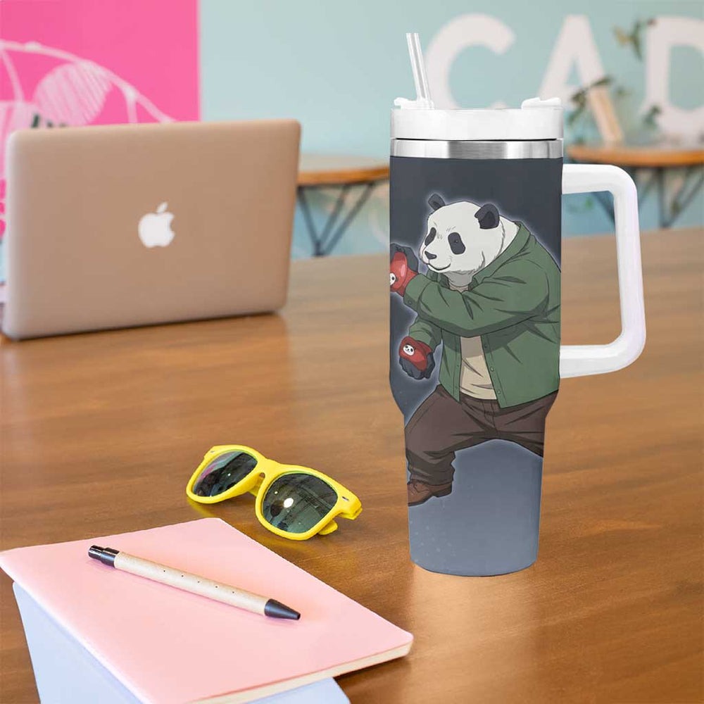 Panda Tumbler With Handle Jujustu Kaisen TS04 Panda Tumbler With Handle Jujustu Kaisen TS04