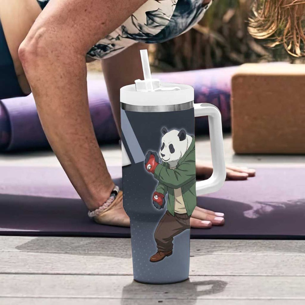 Panda Tumbler With Handle Jujustu Kaisen TS04 Panda Tumbler With Handle Jujustu Kaisen TS04
