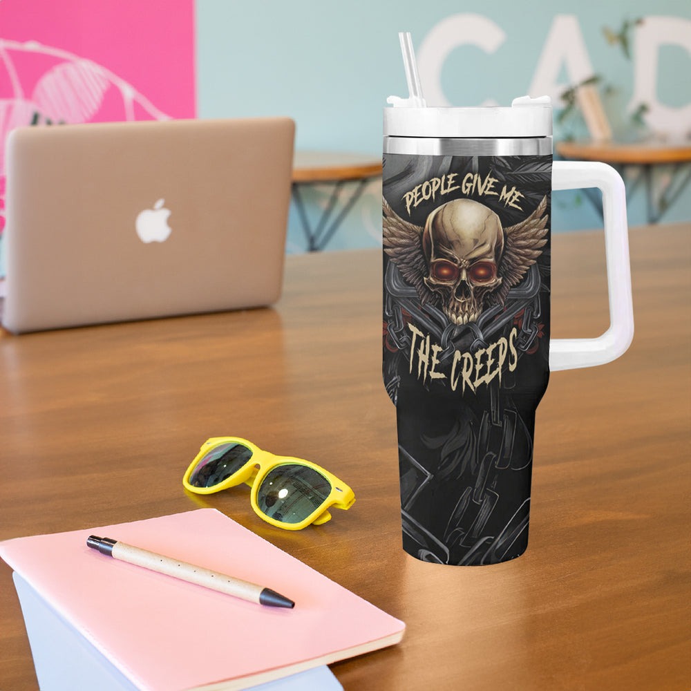 People Give Me The Creep Tumbler With Handle TS04 People Give Me The Creep Tumbler With Handle TS04