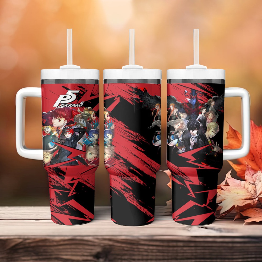 Persona 5 Team Tumbler With Handle TS04 Persona 5 Team Tumbler With Handle TS04