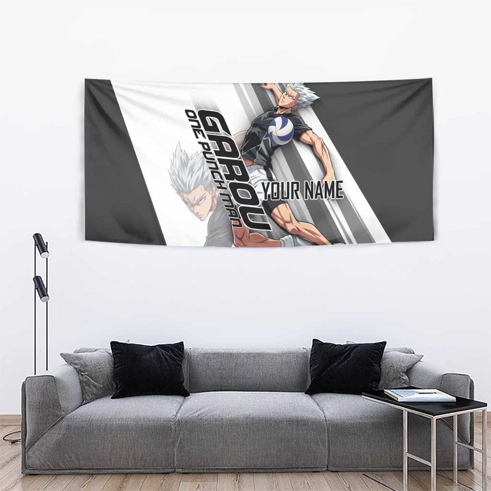 Personalized Garou Volleyball Action Design Tumbler With Handle with Monochrome Stripes and Dynamic Pose TS04 Personalized Garou Volleyball Action Design Tumbler With Handle with Monochrome Stripes and Dynamic Pose TS04
