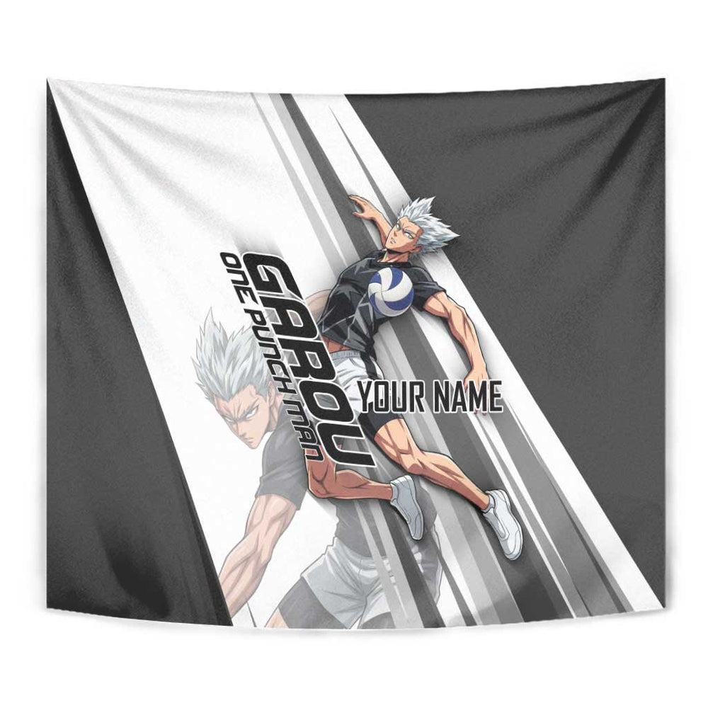 Personalized Garou Volleyball Action Design Tumbler With Handle with Monochrome Stripes and Dynamic Pose TS04 Personalized Garou Volleyball Action Design Tumbler With Handle with Monochrome Stripes and Dynamic Pose TS04