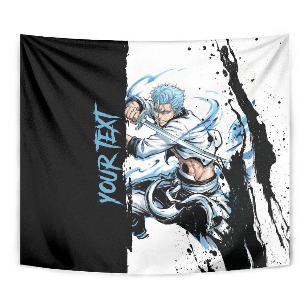 Personalized Grimmjow Jaegerjaquez Tumbler With Handle Ink Splash Anime Brush Style TS04 Personalized Grimmjow Jaegerjaquez Tumbler With Handle Ink Splash Anime Brush Style TS04