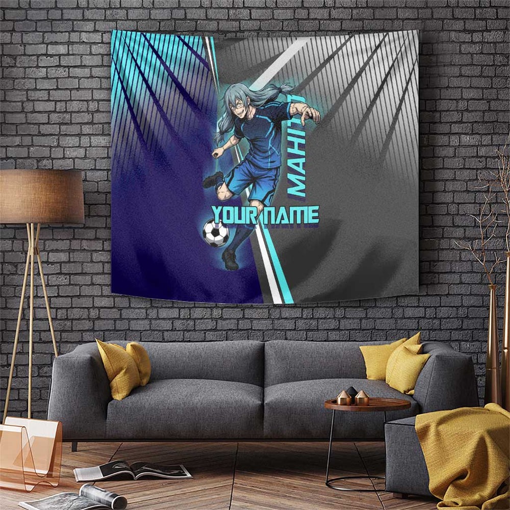 Personalized Mahito Jujutsu Kaisen Tumbler With Handle with Teal Gradient and Blue Uniform Design TS04 Personalized Mahito Jujutsu Kaisen Tumbler With Handle with Teal Gradient and Blue Uniform Design TS04