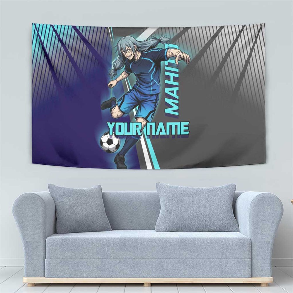 Personalized Mahito Jujutsu Kaisen Tumbler With Handle with Teal Gradient and Blue Uniform Design TS04 Personalized Mahito Jujutsu Kaisen Tumbler With Handle with Teal Gradient and Blue Uniform Design TS04