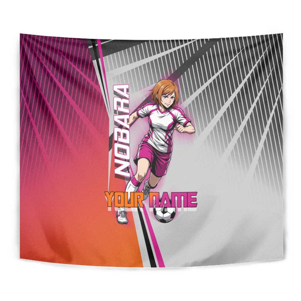 Personalized Nobara Kugisaki Jujutsu Kaisen Tumbler With Handle with Pink Orange Gradient and Action Kick Pose TS04 Personalized Nobara Kugisaki Jujutsu Kaisen Tumbler With Handle with Pink Orange Gradient and Action Kick Pose TS04
