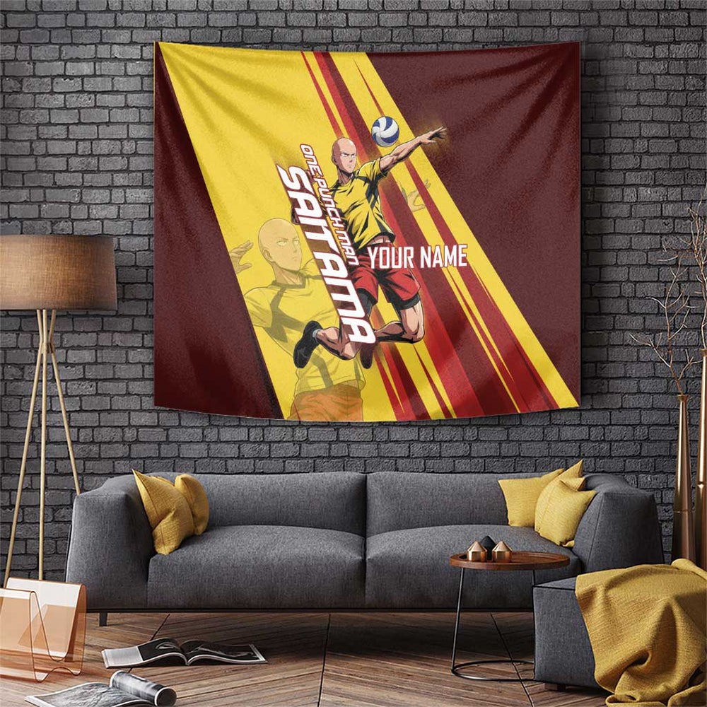 Personalized Saitama Volleyball Design Tumbler With Handle with Yellow and Red Athletic Theme and Powerful Spike Pose TS04 Personalized Saitama Volleyball Design Tumbler With Handle with Yellow and Red Athletic Theme and Powerful Spike Pose TS04