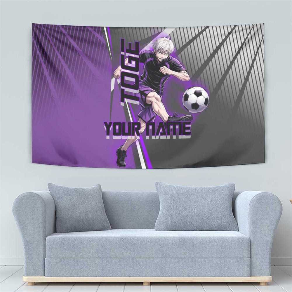 Personalized Toge Inumaki Jujutsu Kaisen Tumbler With Handle with Purple Gradient and Action Kick Design TS04 Personalized Toge Inumaki Jujutsu Kaisen Tumbler With Handle with Purple Gradient and Action Kick Design TS04