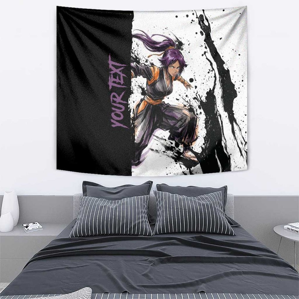 Personalized Yoruichi Shihouin Tumbler With Handle Ink Splash Anime Brush Style TS04 Personalized Yoruichi Shihouin Tumbler With Handle Ink Splash Anime Brush Style TS04