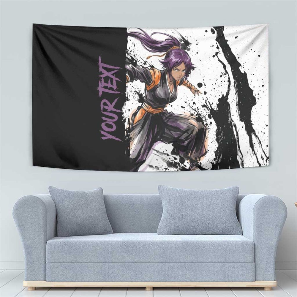 Personalized Yoruichi Shihouin Tumbler With Handle Ink Splash Anime Brush Style TS04 Personalized Yoruichi Shihouin Tumbler With Handle Ink Splash Anime Brush Style TS04