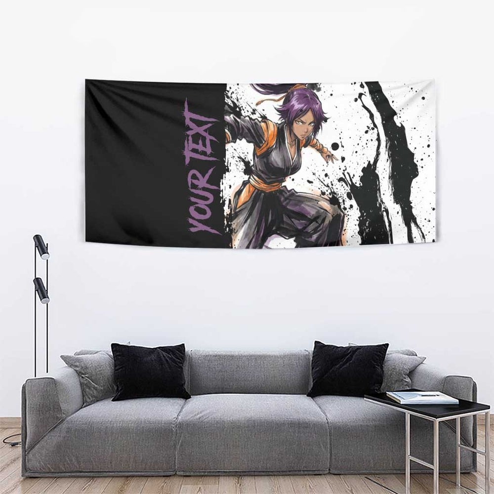 Personalized Yoruichi Shihouin Tumbler With Handle Ink Splash Anime Brush Style TS04 Personalized Yoruichi Shihouin Tumbler With Handle Ink Splash Anime Brush Style TS04