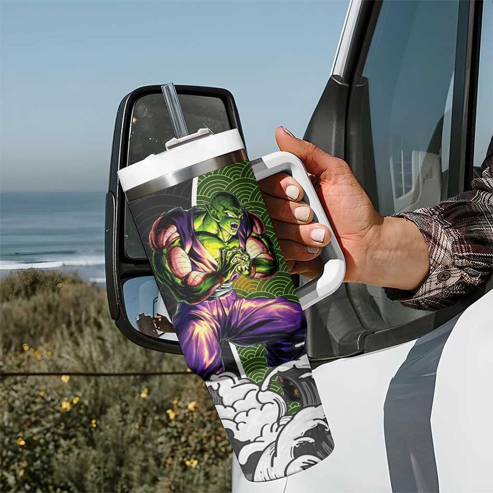 Piccolo Japanese Kanagawa - Dragon Ball Z Tumbler With Handle Anime Japan Style TS04 Piccolo Japanese Kanagawa - Dragon Ball Z Tumbler With Handle Anime Japan Style TS04