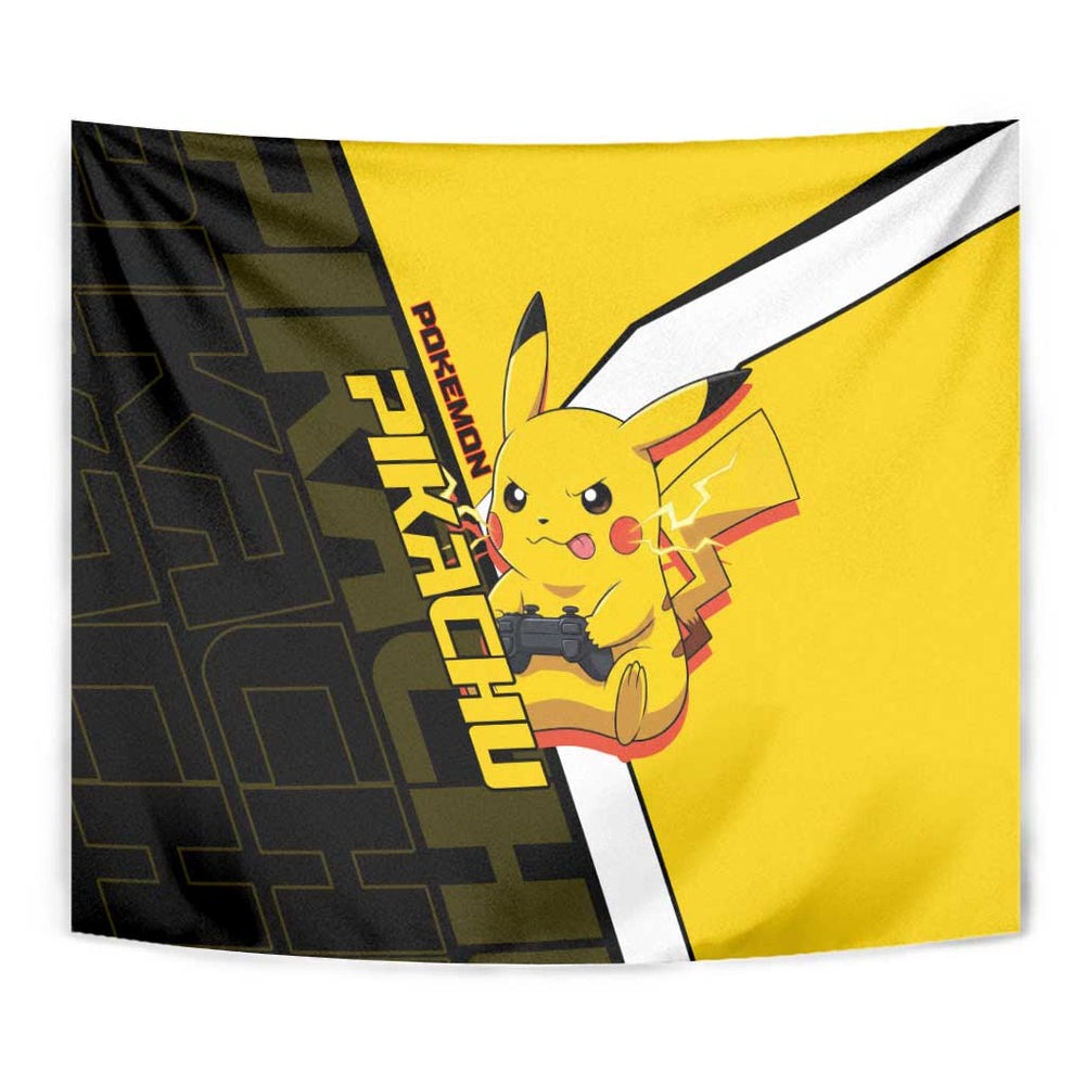 Pikachu Poké Tapestry Vibrant Retro Anime Style TS04 Pikachu Poké Tapestry Vibrant Retro Anime Style TS04