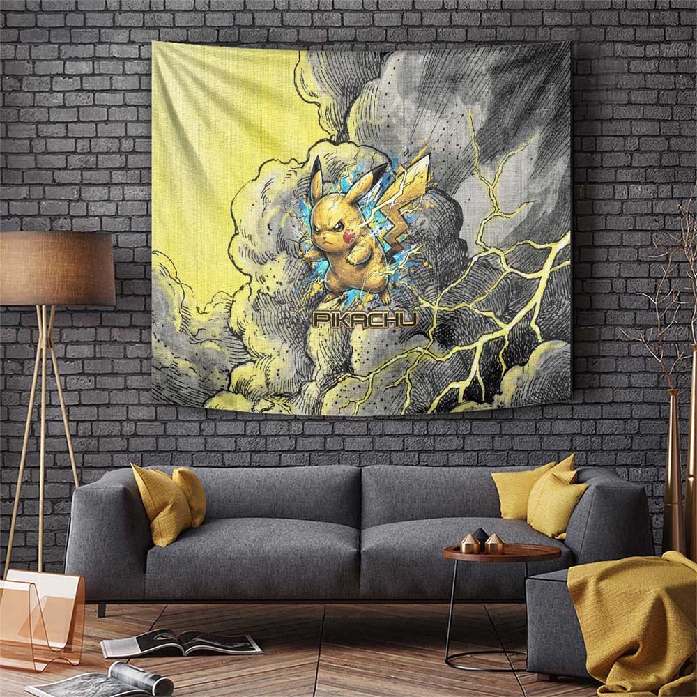 Pikachu Stormbreaker Edition Tumbler With Handle Pikachu Amid Thunder Clouds TS04 Pikachu Stormbreaker Edition Tumbler With Handle Pikachu Amid Thunder Clouds TS04
